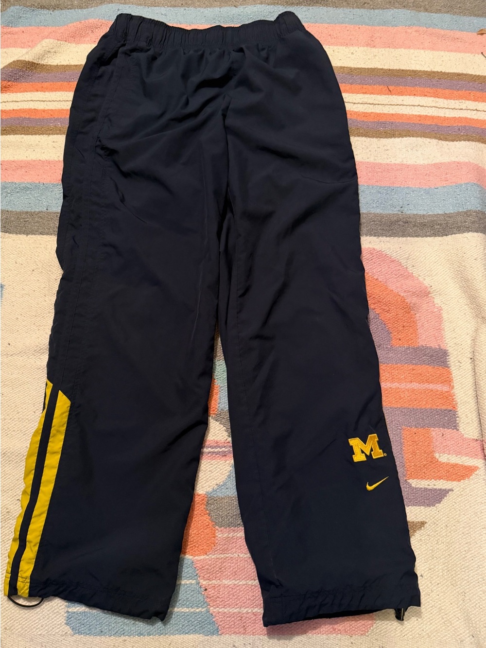 Nike Michigan Wolverines Pants Mens Large NCAA Basketball Team Warmup W/Pockets